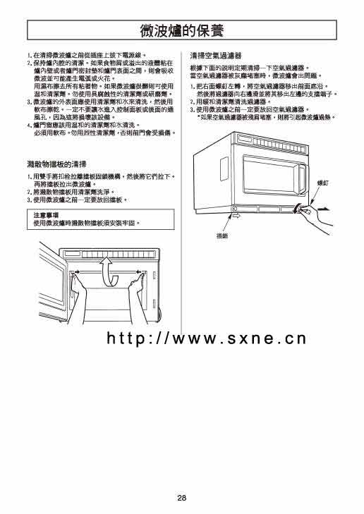 NE-1756微波炉的一般保养